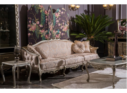 Polster Designer Miwwelen Dräisëtzer Sofa 3-Sëtzer Sofas Textil Couchen grouss