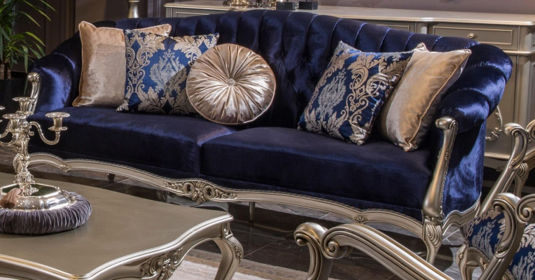 Polster Designer Miwwel Dräisëtzer Sofa 3 Sëtzer Sofen Textil Couchen Nei