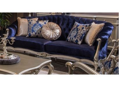 Polster Designer Miwwel Dräisëtzer Sofa 3 Sëtzer Sofen Textil Couchen Nei