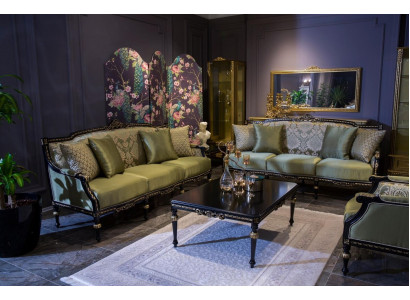 Sofagarnitur 3+3+1 Sëtzer Dësch Sofa Fauteuil Sofas Miwwele Set 4 Deeler