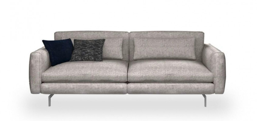 Dräi-Sëtzer Canapé Modern Wohnzimmermiwwel Stoff Sofas Gro Modern Stil