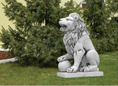 XXL Léiwenstatuert Gaart Terrass Dekoratioun Antik Stil Deko Stee Skulptur