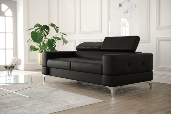 Zwee-Sëtz-Lieder-Sofa Couch Holz Couch Polster Sofa 2 Sëtz Textil Couchen Nei