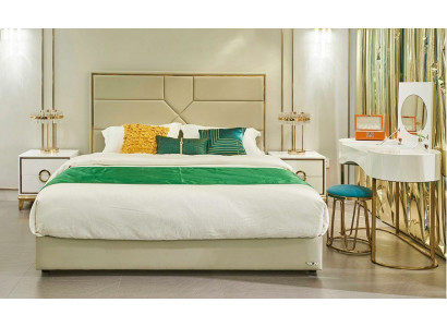 Zëmmer Luxus Better + 2 Nuetsdëscher Konsole 3 Stéck Bett Schlof Set Garnitur