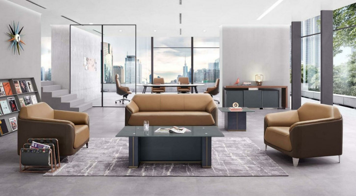 Wunnzëmmer Set Sofagarnitur 3+1+1 Sëtzer + Dësch Design Sofa Couch