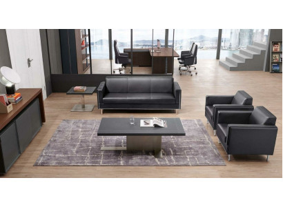 Wunnzëmmer Set Luxus Sofagarnitur 3+1+1 Sëtzer mat Dësch Miwwel Nei