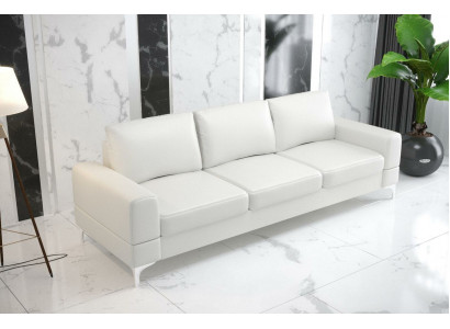 Wunnzëmmer Design Textil 3 Sëtzer Wäiss Elegant Modern Sofa Canapé Polsterung Nei