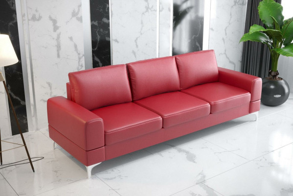 Wunnzëmmer Design Textil 3 Sëtzer Wäiss Elegant Modern Sofa Canapé Polsterung Nei