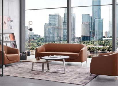 Wunnzëmmer Set Sofagarnitur Garnitur Couch 3+1+1 Designersofa Couchtisch