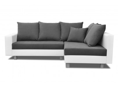 Wunnlandschaft Eckcanapé L-Form Canapé Design Couch Stoff Lieder Fousshocker