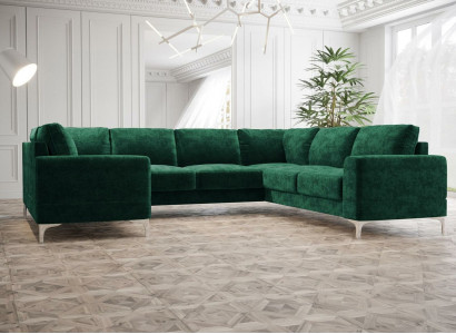 Wunnlandschaft Polstereck Canapé Sofa Sofas Nei Wunnzëmmer Samt Eckcanapé U-Form