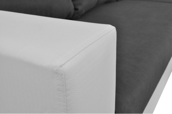 Wunnlandschaft Eckcanapé L-Form Canapé Design Couch Stoff Lieder Fousshocker