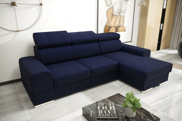 Wunnlandschaft Bettfunktioun Stoff Eckssofa L-Form Sofa Canapé Design Textil Sofas