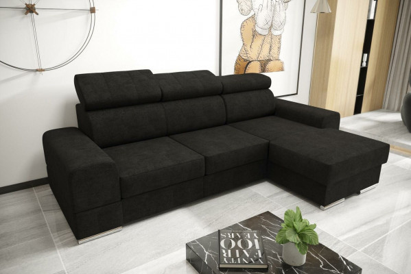 Wunnlandschaft Bettfunktioun Stoff Eckssofa L-Form Sofa Canapé Design Textil Sofas