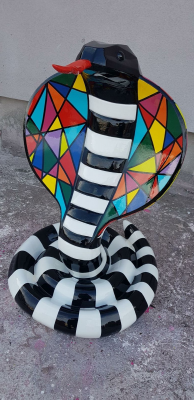 Designer Abstrakt Modern Figur Kobra Schlaang Gaart Skulpturen Dekoratioun