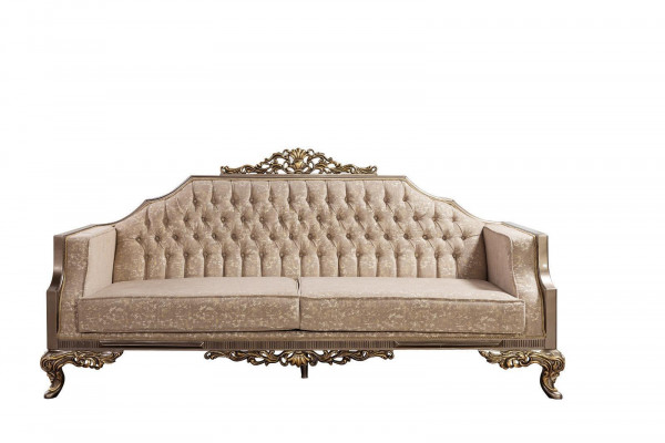 Chesterfield Sofagarnitur mat Couchtisch Sofa Set Polstersmöbel 5-Deeler.