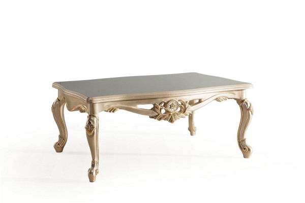 Soffagassette Sofa Canapé Barock Rokoko Set Dësch Turkis 5tlg. Gold