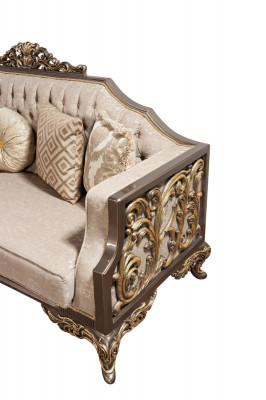 Chesterfield Sofagarnitur mat Couchtisch Sofa Set Polstersmöbel 5-Deeler.
