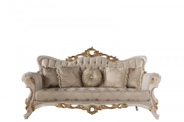 Dreiplazecouch Polstersofa Miwwele Wunnzëmmer Set mat Anrichte 3-Teileg.