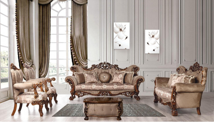 Sofa Garnitur 3+1 Sëtz Sessel Sitzung Dësch Sofa Nei Sofa Set Stil Art déco