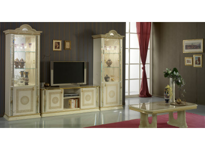 Klassesch Wohwand Wunnzëmmer Schaf Sideboard 2x Vitrinen Sideboard Lowboard