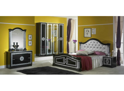 Schwaarzt Schlofkummer Komplett Set Kommode Stil Bett Garnitur 6tlg. Barock Nei