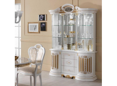 Italienesch Luxusmiwwelen XXL Vitrin Kommodeschaf Glas Designer Schaf Neit