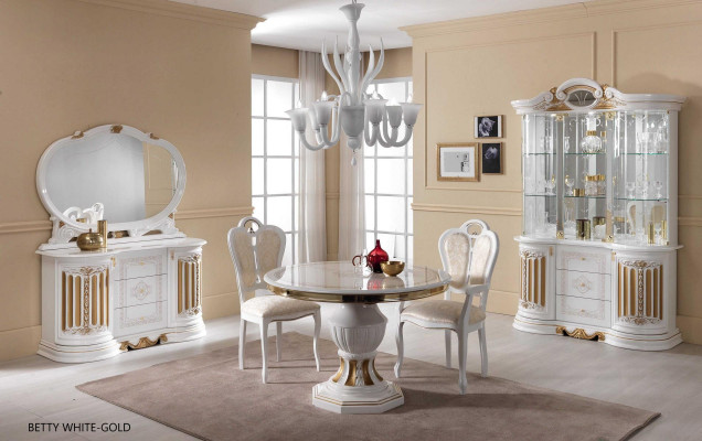 Italienesch Luxusmiwwelen XXL Vitrin Kommodeschaf Glas Designer Schaf Neit