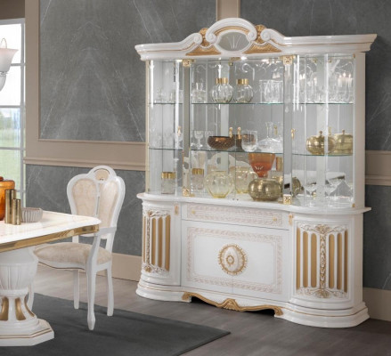 Vitrine XXL Schaf Vitrinn Schau Schief Design Italienesch Miwwelen Wunnzëmmer
