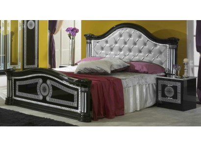 Bett 2x Nuetsdësch 3tlg. Schlofkummer Set Design Luxus Schlofkummer Chesterfield