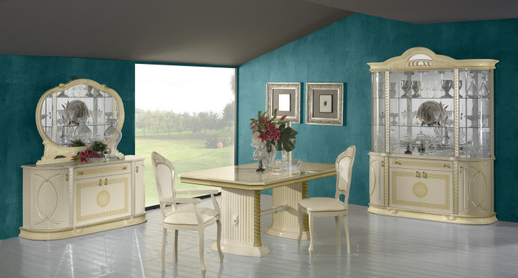 Stil Iessdësch Dësch Eechte Holz Klassesch Designer Dëscher Italienesch Miwwelen