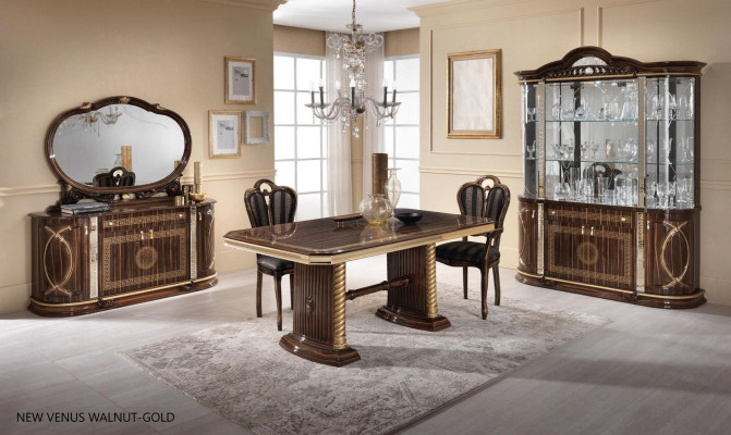 Klassesch Anrichte mat Spigel Kommode XXL Schaf Sideboard Italienesch Miwwelen