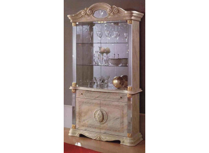 Luxus Schauffënster Vitrine Vitrine Glas Schaf Modern Stil Holz Wunnzëmmer