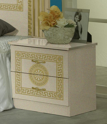 Design Schlofkummer 3tlg. Set Bett Nuetsdësch Klassesch Luxus Better Set Miwwelen
