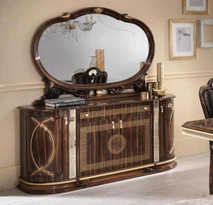 Klassesch Anrichte mat Spigel Kommode XXL Schaf Sideboard Italienesch Miwwelen
