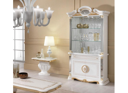Vitrin Italienesch Luxus Miwwel Vitrine Kommodus Schaf Glas Design Schaf