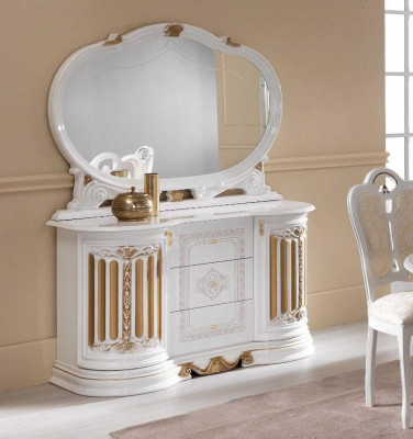 Klassesch Kommode Anrichte mat Spigel XXL Schaf Sideboard Italienesch Miwwelen