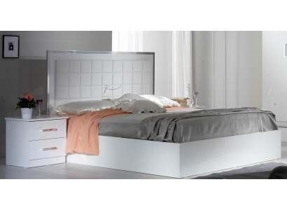 Bett 2x Nuetsdësch 3-tlg. Schlofkummer Set Design Modern Luxus Better Grupp Nei