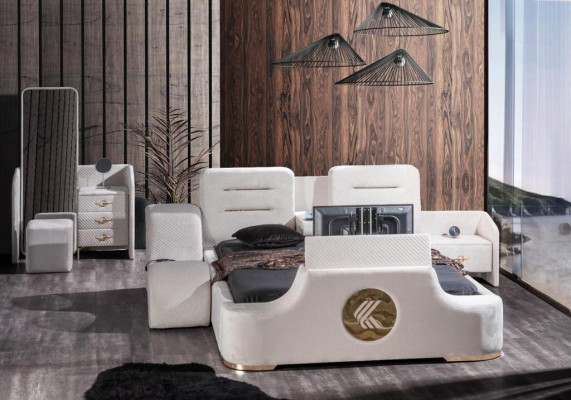 Duebelbett Better Modern Luxus Hocker Multifunktioun Bett Design Samt