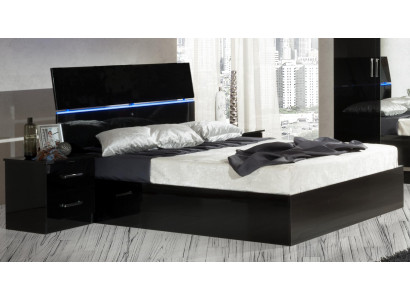 Design Schlofzëmmer 3 Deeler. Bett 2x Nuechtisch Luxus Better Set Miwwelen Led Luucht