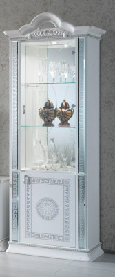 Héichwäerteg Vitrin Vitrinnen Luxus Schaf Holz Italienesche Stil Miwwelen Glas Nei