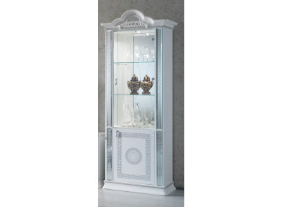 Héichwäerteg Vitrin Vitrinnen Luxus Schaf Holz Italienesche Stil Miwwelen Glas Nei