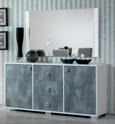 Modern Kommoden, 2-deelige Set: Stil Modern Kommode + Spigel, Italienesch Miwwelen
