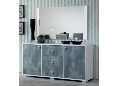 Modern Kommoden, 2-deelige Set: Stil Modern Kommode + Spigel, Italienesch Miwwelen