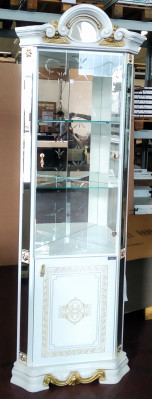 Luxus Schaukäsch Eckvitrine Glas Schaf Modern Miwwel Regal Klassesch ITALY