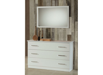 Schminktisch Konsolendësch Sideboard Zëmmer Holz Spigel + Kommode 2-deeleche Set