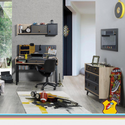 Jugendzëmmer Kommode mat Spigel Luxus Konsole Kommoden Miwwelen Blo