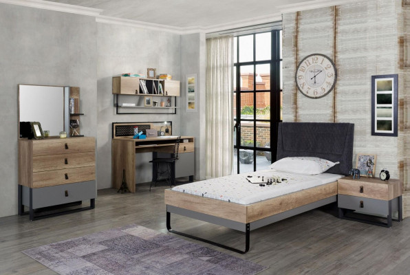 Kommode mat Spigel Holz Modern Luxus Design Jugendzëmmer Kommoden