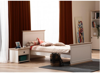 Bett Eenzelbett Nuetsschrëff Schlofzëmmer 2-deellech Modern Luxus Miwwelen Nei