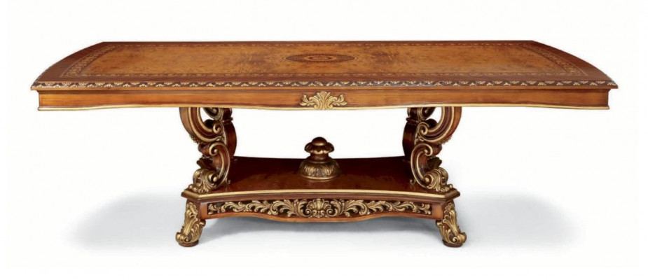 Iessdësch Iesszëmmerdësch Iesseck Grouss Dësch Iesszëmmer Barock Gold XXL